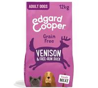 Edgard & Cooper Croquettes pour chiens adultes 12 kg Cerf frais et canard fermier - Sans céréales et avec de la viande fraîche