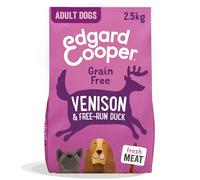 Edgard & Cooper Croquettes pour chiens adultes 2,5 kg, cerf frais et canard élevé en plein air - Sans céréales et avec de la viande fraîche