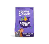 Edgard & Cooper Croquettes sans céréales pour Chiens Adultes Medium (7 kg), Canard Frais, Fibres équilibrées pour Une Digestion Saine, Recette hypoallergénique, sans Farine Animale