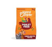 Edgard & Cooper Croquettes sans céréales pour Petits Chiens Adultes (3 kg), Poulet Frais, Fibres équilibrées pour Une Digestion Saine, Recette Naturelle, sans Farine Animale