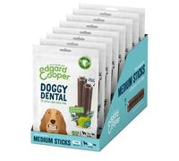 Edgard & Cooper Dental Care 56 Sticks Chien Adulte Naturel Frais Eucalyptus & Pomme 8 Sacs x 7 Sticks pour 8 semaines, Soin Dentaire Quotidien Faible en Calories, Mastication Longue, haleine fraiche