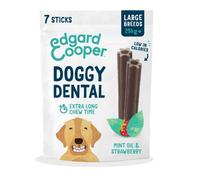 Edgard & Cooper Doggy Dental - Menthe & Fraise - Gros - 7 bâtonnets