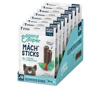 Edgard Cooper Friandises Pour Chien, (Menthe & Fraise, 7 bâtons x 8) Petit, Un par Jour, Faible en Calorie, Mastication Longue Efficace, Haleine Fraîche