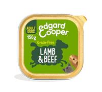 Edgard Cooper Nourriture Humide Naturelle pour Chien - (ambe et bœuf, 11 x 150 g) - sans céréales et sans Gluten, ingrédients naturels et Viande fraîche, Pleine d'acides aminés Essentiels pour des
