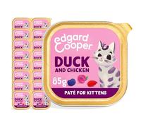 Edgard Cooper Nourriture Humide pour Chaton, Canard et Poulet, 85 g x 16, Nourriture pour Chats stérilisés et Actifs, sans céréales, ingrédients naturels, hypoallergénique