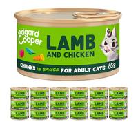 Edgard & Cooper Nourriture humide pour chats, adultes, (agneau, 85 g x 18), aliments pour chats stérilisés et actifs, sans céréales, ingrédients naturels, viande fraîche, hypoallergénique, sans sucres