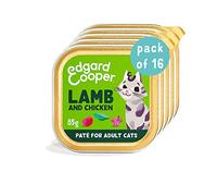 Edgard & Cooper Nourriture humide pour chats, adultes, (agneau et poulet, 85 g x 16), nourriture pour chats stérilisés et actifs, sans céréales, ingrédients naturels, viande fraîche, hypoallergénique,