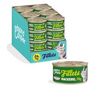 Edgard & Cooper Nourriture Humide pour Chats, Filets dans Leur Bouillon Maquereau, 24 x 70g, sans Céréales, Ingrédients Naturels, pour Chats Stérilisés, Véritable Maquereau, sans Sucres Ajoutés