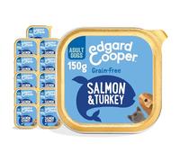 Edgard & Cooper Nourriture humide pour chiens adultes Pâté chiens naturels sans céréales 150 g x 11 saumon et dinde frais, alimentation saine savoureuse et équilibrée, viande fraîche