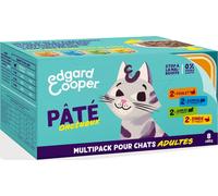 Edgard & Cooper Pâtée pour chat sans céréales - Poulet/Saumon/Dinde/Agneau - 8 x 85 g