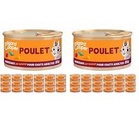 Edgard & Cooper Pâté pour Chat, Adulte, (Poulet, 85g x 18), Patée Morceaux en Sauce pour Chat, Viande fraîche et protéines de qualité, Pâté pour Chat stérilisé et Actif (Lot de 2)