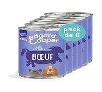 Edgard & Cooper Pâté Pour Chien, (Boeuf, 400g x 6), Sans Céréales, Viande fraîche et protéines de qualité, Vrais ingrédients pour chiens, Hypoallergénique, Sans sucres ajoutés
