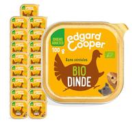Edgard & Cooper Pâté Pour Chien, (Dinde Bio, 100g x 17), Sans Céréales& Biologique, Viande fraîche et protéines de qualité, Vrais ingrédients pour chiens, Hypoallergénique, Sans sucres ajoutés