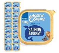 Edgard & Cooper Pâté Pour Chien, (Saumon & Dinde, 300g x 18), Viande et poisson frais et protéines de qualité, Vrais ingrédients pour chiens, Hypoallergénique, Sans sucres ajoutés