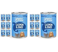 Edgard & Cooper Pâté pour Chien, (Saumon & Dinde, 400g x 6), sans Céréales, Viande et Poisson Frais et protéines de qualité, Vrais ingrédients pour Chiens, Hypoallergénique, sans sucres ajoutés