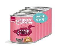 Edgard & Cooper Pâté Pour Chiot, (Canard & Poulet, 400g x 6), Sans Céréales, Viande fraîche et protéines de qualité, Vrais ingrédients pour chiens, Hypoallergénique, Sans sucres ajoutés