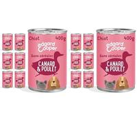 Edgard & Cooper Pâté pour Chiot, (Canard & Poulet, 400g x 6), sans Céréales, Viande fraîche et protéines de qualité, Vrais ingrédients pour Chiens, Hypoallergénique, sans sucres ajoutés (Lot de 2)