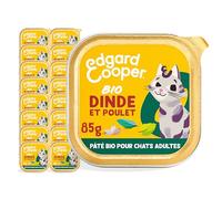 Edgard & Cooper Pâtée Bio Pour Chat Adulte Stérilisé, Dinde Bio 16 x 85g, Nourriture humide Sans Céréales Ingrédients naturels, Riche en protéines, Sans sucres ajoutés