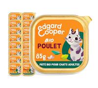 Edgard & Cooper Pâtée Bio Pour Chat Adulte Stérilisé, Poulet Bio 16 x 85g, Nourriture humide Sans Céréales Ingrédients naturels, Riche en protéines, Sans sucres ajoutés
