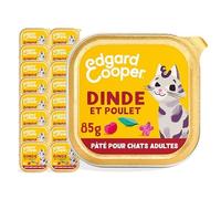 Edgard & Cooper Pâtée Pour Chat Adulte Stérilisé, Dinde Poulet 16 x 85g, Nourriture humide Sans Céréales Ingrédients naturels, Pate Riche en protéines, Sans sucres ajoutés