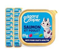 Edgard & Cooper Pâtée Pour Chat Adulte Stérilisé, Saumon Poulet 16 x 85g, Nourriture humide Sans Céréales Ingrédients naturels, Riche en protéines, Sans sucres ajoutés