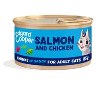 Edgard & Cooper pour Chat Adult Morceaux Saumon/poulet 85g