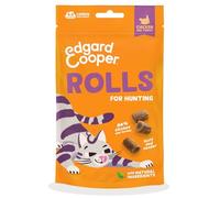 Edgard & Cooper Récompenses Naturelles pour Chats, Rouleaux de Poulet et de Dinde (1 x 45 g), sans céréales et avec Viande fraîche, Riches en protéines, Chasse, ingrédients naturels et sans Sucre