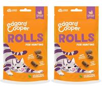 Edgard & Cooper Récompenses Naturelles pour Chats, Rouleaux de Poulet et de Dinde (1 x 45 g), sans céréales et avec Viande fraîche, Riches en protéines, Chasse, ingrédients naturels et sans Sucre