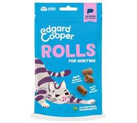 Edgard & Cooper Récompenses Naturelles pour Chats, Rouleaux de Saumon et Poulet (1 x 45 g), sans céréales et avec Viande fraîche, Riches en protéines, Chasse, ingrédients naturels et sans sucres