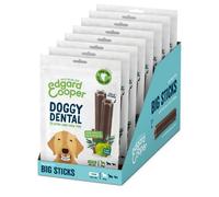 Edgard & Cooper Dental Care 56 Sticks Chien Adulte Naturel Frais Eucalyptus & Pomme 8 Sacs x 7 Sticks pour 8 semaines, Soin Dentaire Quotidien Faible en Calories, Mastication Longue, haleine fraiche
