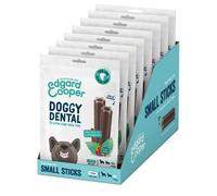 Edgard Cooper Treats Lot de 8 bâtonnets dentaires pour Chien - Petit Format - Menthe et Fraise - Lot de 8 bâtonnets à mâcher naturels pour Chien - Hygiène Dentaire - Une par Jour, Faible teneur en