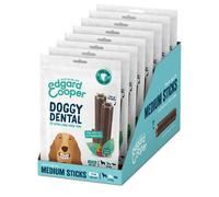 Edgard Cooper Treats Lot de 8 bâtonnets dentaires pour Chien - Taille Moyenne - Menthe et Fraise - Lot de 8 bâtonnets à mâcher naturels pour Chien - Hygiène Dentaire - Une par Jour, Faible teneur en