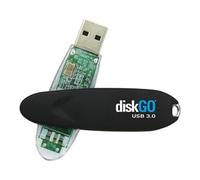 Edge 8GB DiskGO Secure USB 3.0 Lecteur USB Flash 8 Go USB Type-A 3.0 (3.1 Gen 1) Noir - Lecteurs USB Flash (8 Go, USB Type-A, 3.0 (3.1 Gen 1), 47 Mo/s, Pivotant, Noir)