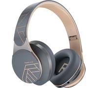 Edge Casque Bluetooth sans Fil,Casque sans Fil sur l'oreille,Hi-FI Stéréo,Micro SD/TF,Écouteurs avec Microphone Intégré et Pliables avec Etui pour iPhone/Samsung/TV/PC (Asphalte Gris)