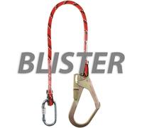 Edge - Dynamic Safety Sécurité antichute corde de maintien au travailitsplatzitionierung + 1x crochet d'échafaudage et 1x viskarabiner - blister (EL1AH10.BL) Edge Fox 2 1M blister