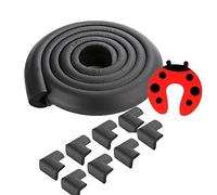 Edge et coin Set Garde - 6,5 pi Couverture TVA 8 Corners préenregistrée | Sécurité des enfants Baby Proofing | Table de Sharp Edges Protecteur, meubles bord d'angle Pare-chocs de la Garde (Noir)