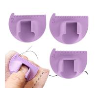 Edge Lock - Outil de de 2/3/4 mm, règle de matelassage des doigts avec guide de pouce Outil de mesure aiguille à tricoter pour tissus à la machine et poignets