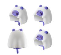 Edge - Lot de 4 protections de coins et de coins de table douces pour meubles en verre et en verre - Protection d'angle pour tout-petits (violet, 3,2 x 3,3 cm)