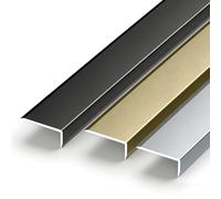 Edge Protection Profile 3 Pieces 100cm Stair Profile Tile Transition Profile Aluminum Robust Bande De Recouvrement(Black,12.5mm/0.49in)