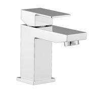 Edge Robinet mitigeur moderne chromé pour salle de bain - Robinet à levier unique avec design carré, construction en laiton durable, installation facile, idéal pour les salles de bains contemporaines