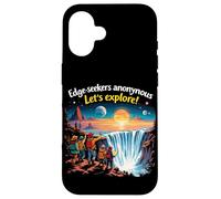 Edge-Seekers Anonymous Let's Explore Coque pour iPhone 16