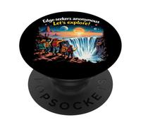 Edge-Seekers Anonymous Let's Explore PopSockets PopGrip Adhésif