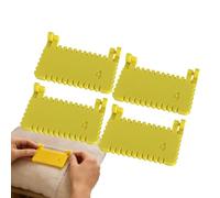 Edge Sewing Tool, Finger Hemming Ruler, 2.3 Inches 4 Pieces Set with Precision Feature, Seam Stitching Gauge, Quilting Accessory with Authentic Design, Sewing Tool for Fabric and Garment