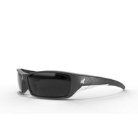 EDGE SR116 Reclus Lunettes de sécurité enveloppantes anti-rayures, antidérapantes, UV 400, qualité militaire, conformes aux normes ANSI/ISEA et MCEPS, 12,8 cm de large, monture noire/verres fumés