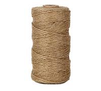 EDGEAM 328 Pieds/100m Naturel Jute Ficelle Corde Décoratif Emballage DIY Artisanat jardinage (1PC)