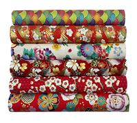 EDGEAM 6 PiècesTissus Coton Couture 50 x 40 cm Multicolores Imprime Tissus en Coton pour Quilting Tissus au Metre Patchwork DIY Couture Artisanat (Multicolore A, 50 x 40 cm)