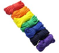 EDGEAM 7x Couleur de l'arc Corde de parachute Paracorde Bracelet survie Porte-clés Bricolage (Couleur de l'arc)