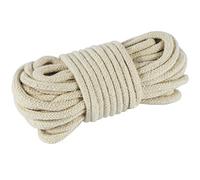 Edgeam Cordon en coton 6 mm tressé, Blanc cassé 5m