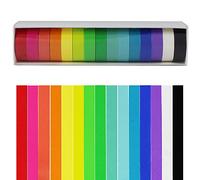 EDGEAM Lot de 15 Ruban Adhésif Washi Masking Tape Arc Bandes Décoratif (15 Pcs)