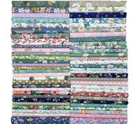 EDGEAM Lot de 30 tissus en coton à coudre, 20 x 20 cm, motifs de patchwork, paquet de tissus carrés, tissus pour matelassage, pour projets de couture DIY, patchwork (fleurs, 30 pièces 20 x 20 cm)